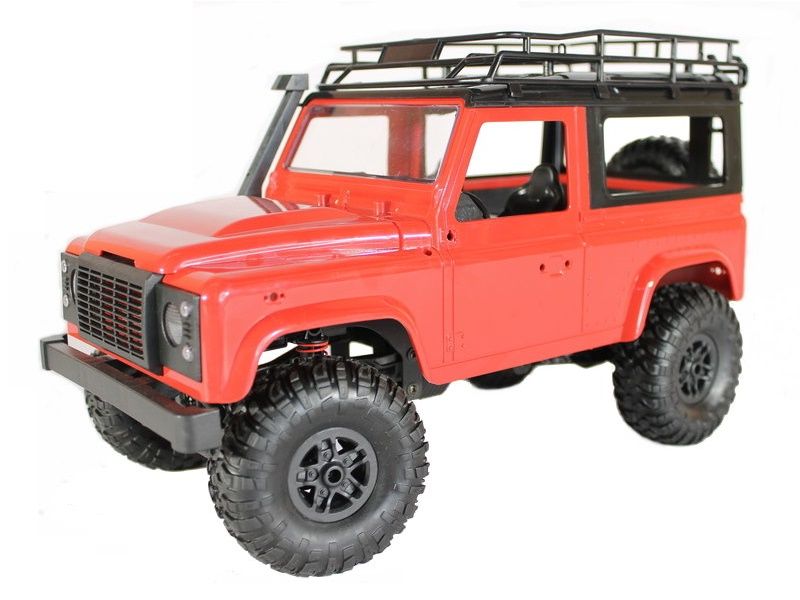Радиоуправляемая автомодель MN MODEL джип Land Rover Defender красный 4WD 24G 112 RTR