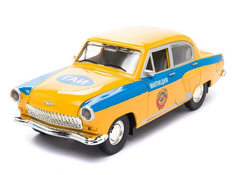 Машина АВТОПАНОРАМА ГАЗ21 Волга 124 вк  261211см, желтая