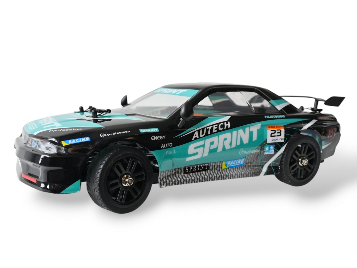 Радиоуправляемая машина для дрифта Remo Hobby RACING  DRIFT чернозеленая 4WD 24G LED 114 RTR