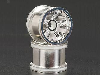 Передние диски Bully 5 Spoke Losi MiniT Front Wheel хром RPM73103