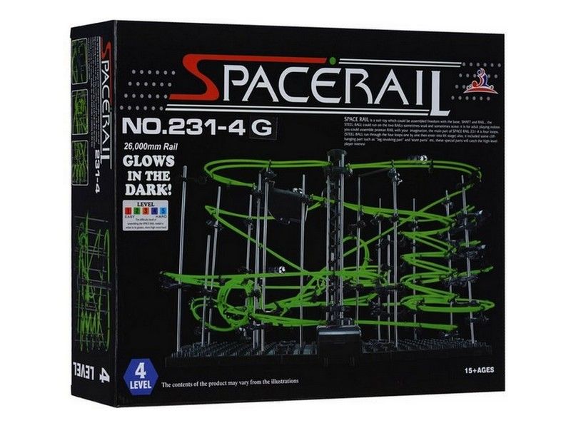 Конструктор динамический Spacerail 2314G, 26м Level 4, светящиеся рельсы