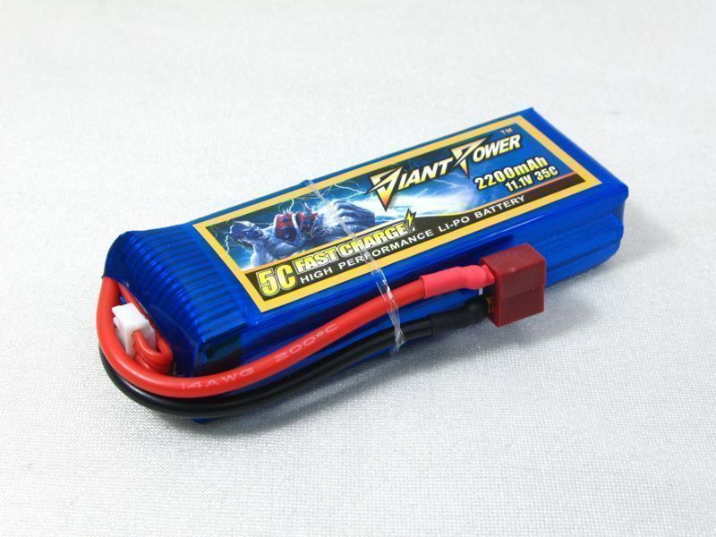 Аккумулятор Giant Power LiPo 2200mAh 111V 35C Tplug  LC3S2200E 