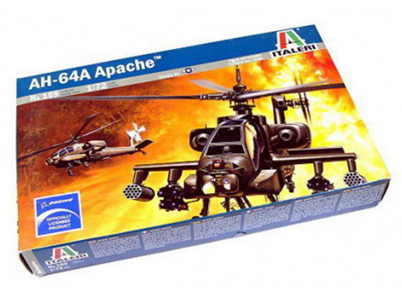 Сборная модель ITALERI 0159ИТ Вертолет AH64A Apache, 172