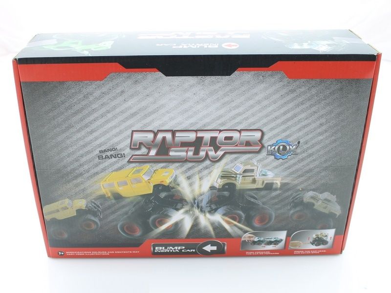 Машина инерционная KLX500115 Raptor SUV Super Chariot 4WD в асс, 8 шткор