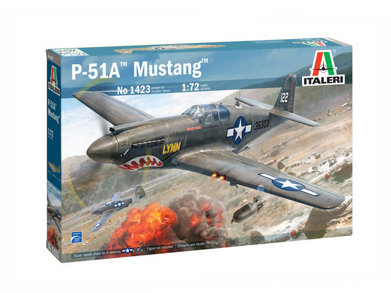 Сборная модель ITALERI 1423ИТ Самолет P51A Мустанг, 172