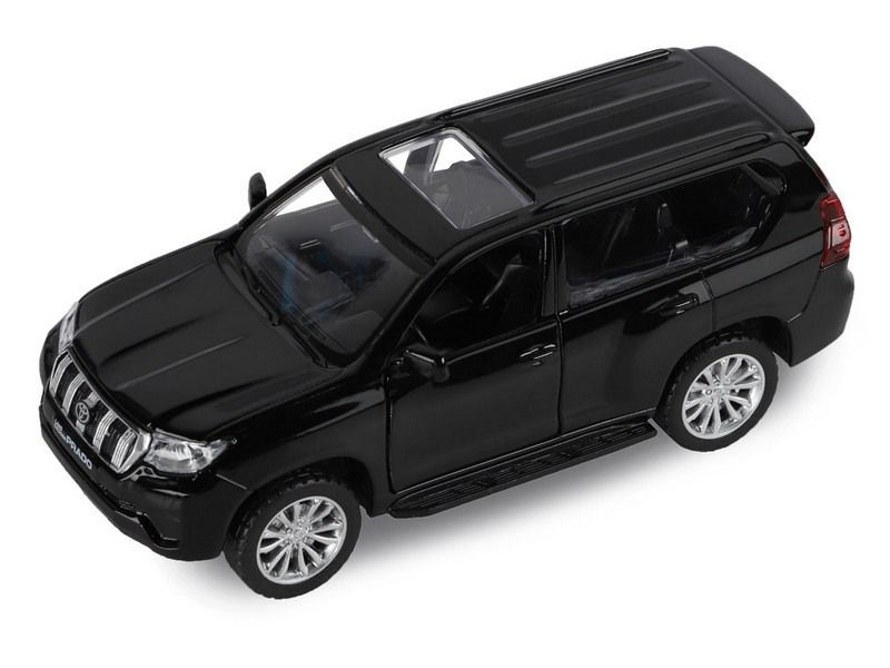 Машина АВТОПАНОРАМА Land Cruiser Prado, черный, 142, инерция, вк 17,512,56,5 см
