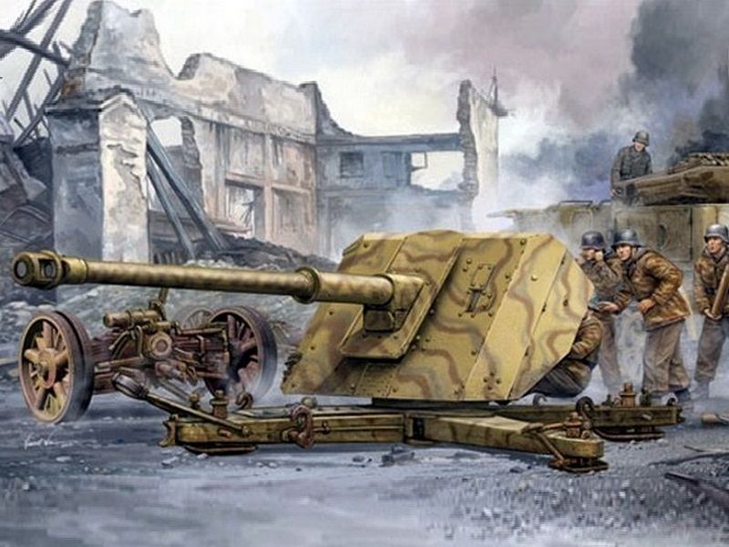 Сборная модель Немецкая 88мм противотанковая пушка Pak 4341 135, шт