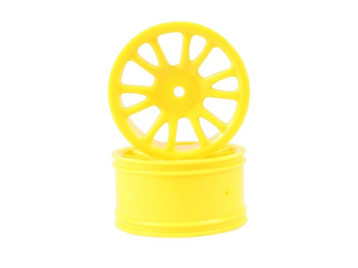 Колесные диски задние желтые для багги Himoto масштаба 116, 2шт