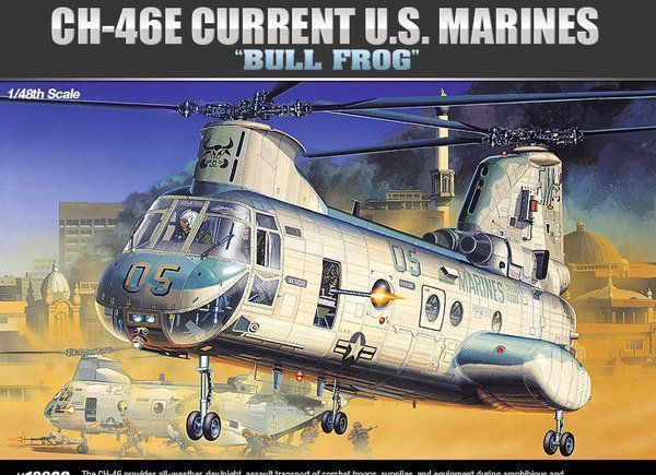Сборная модель Вертолёт CH46E Current US Marines Bull Frog 148