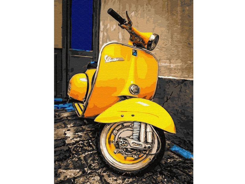 Картина по номерам с цветной схемой на холсте 30х40 ВЕСПА 20 цветов