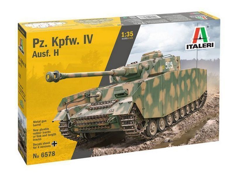 Сборная модель ITALERI 6578ИТ Танк Pz Kpfw IV Ausf H, 135
