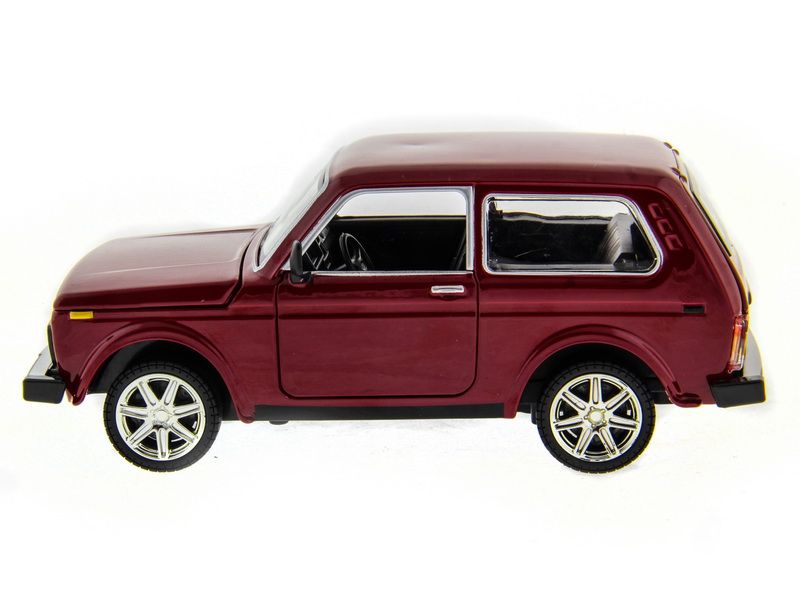 Машина АВТОПАНОРАМА ВАЗ 2121 бордовая,122, инерция, Pull Bаck механизм, вк 101222 cм