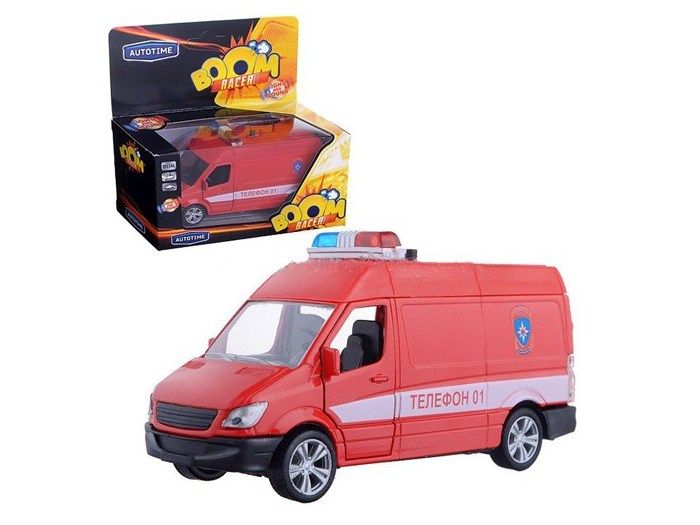 Машина Autotime GERMANY PANEL VAN пожарная охрана, звук, свет 136