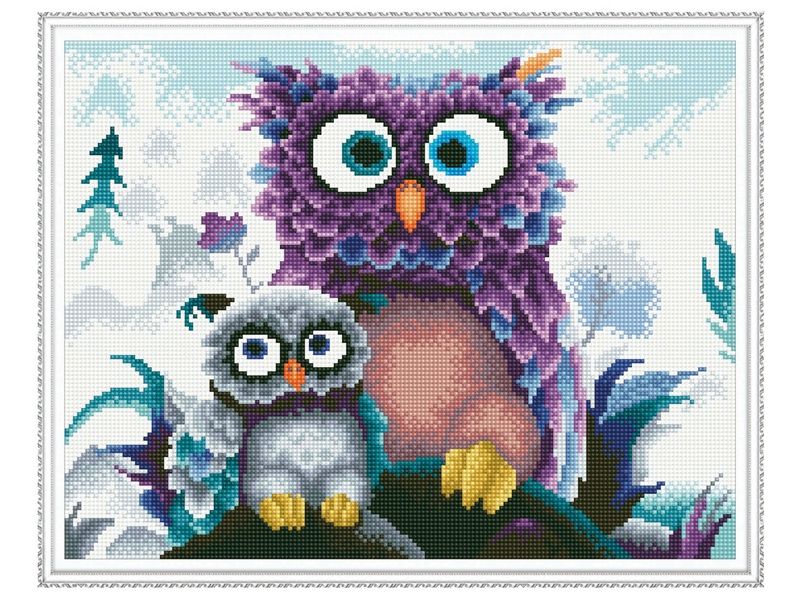 Алмазная мозаика с нанесенной рамкой 40х50 СЕМЕЙНЫЙ ПОРТРЕТ 34 цвета