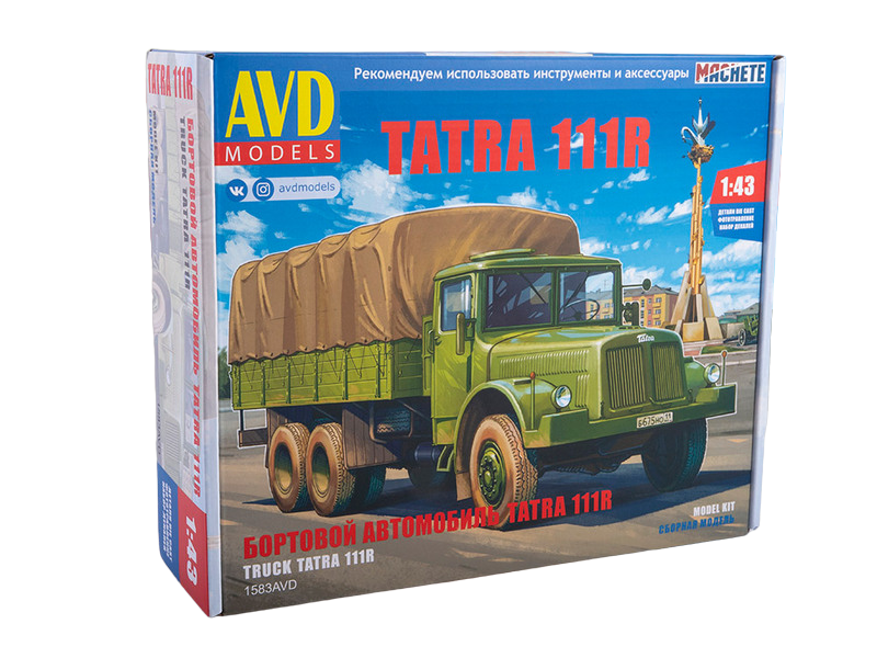 Сборная модель AVD Tatra111R бортовой с тентом, 143