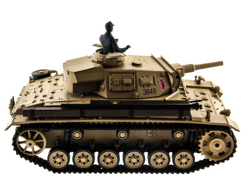 Радиоуправляемый танк Heng Long 116 Panzerkampfwagen III Германия 24G RTR PRO песочный