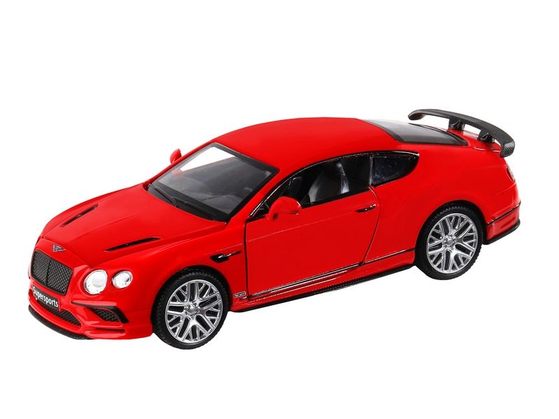 Машина АВТОПАНОРАМА Bentley Continental GT Supersports, красный, 132, вк 17,512,56,5 см