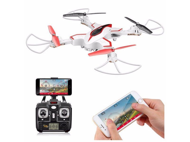Радиоуправляемый квадрокоптер Syma X56W Folding Wizard с FPV трансляцией WiFi, барометр, 24G RTF