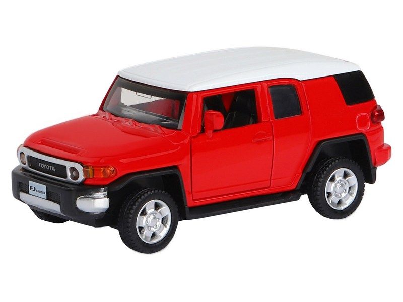 Машина АВТОПАНОРАМА Toyota FJ Cruiser, красный, 143, инерция, вк 17,512,56,5 см
