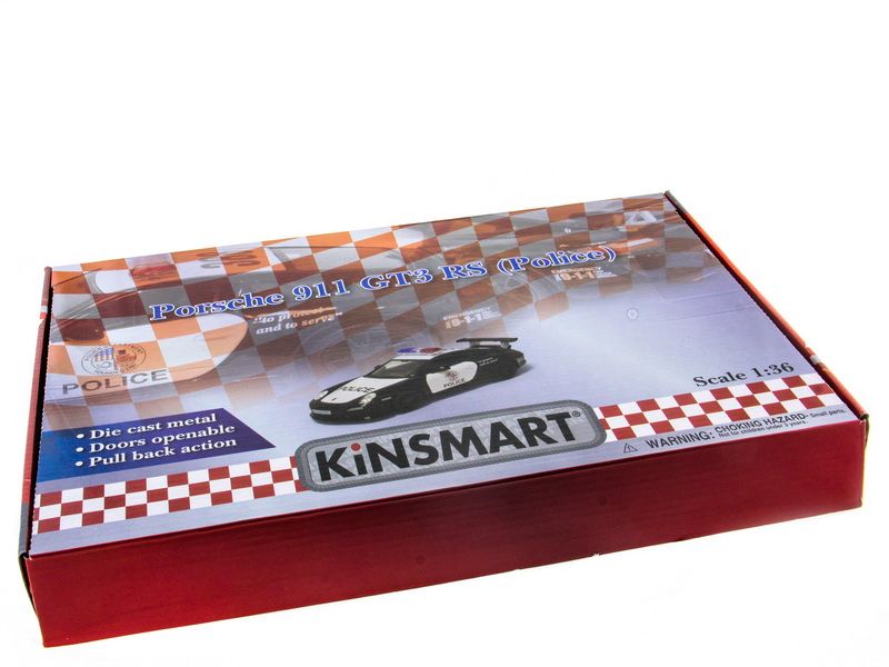 Машина Kinsmart 136 Porsche 911 GT3 RS Police в асс инерция 112шт бк