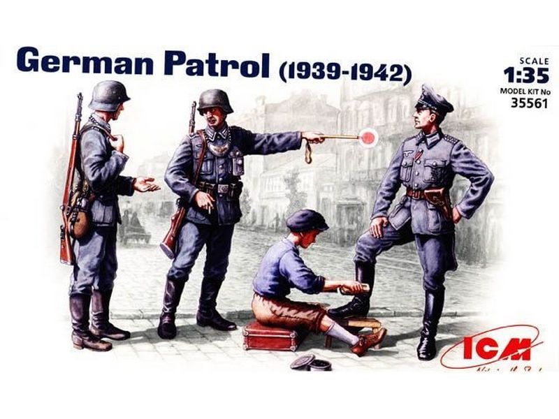 Сборная модель ICM Германский патруль 19391942 г, фигуры, 135