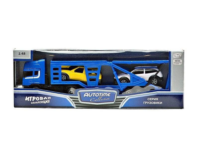 Машина Autotime SCANIA CAR TRUCK автовоз с 2мя Машинками 148