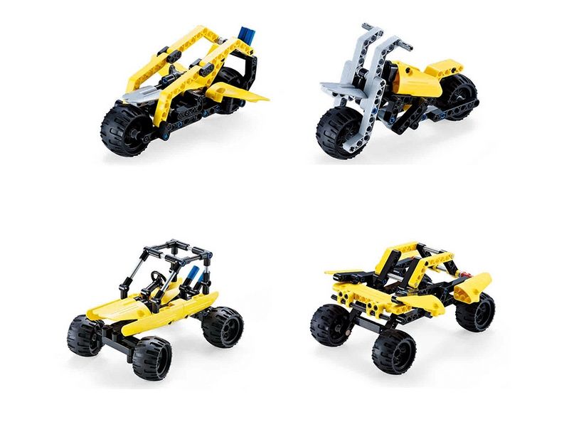 Конструктор CaDA Technic баггиквадроциклмотоцикл 8 в 1 338 деталей