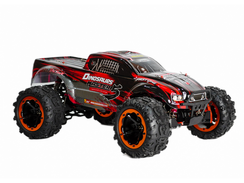Радиоуправляемый монстр Remo Hobby Dinosaurs Master Brushless UPGRADE красный 4WD 24G 18 RTR