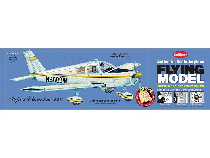 Сборная дермодельСамолет Piper Cherokee 140 Guillows 120
