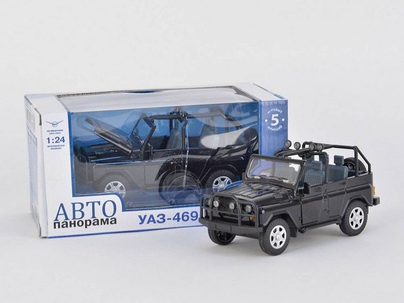 Машина АВТОПАНОРАМА УАЗ469 124 вк 221211 см, черная