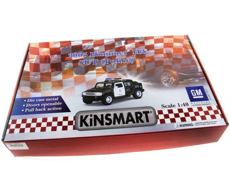 Машина Kinsmart 140 Hummer H2 Police инерция 112шт бк