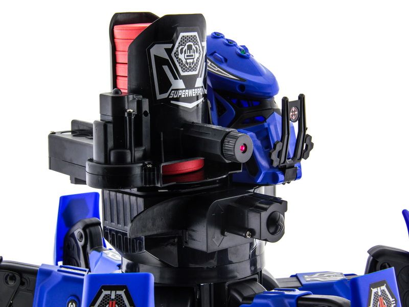 РУ боевой роботпаук Space Warrior, лазер, диски, синий, NiMh и ЗУ, 24G