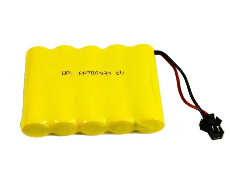 Аккумулятор WPL NiCd 700mAh, 6V для WPL B14, B24, C14, C24, B16, B36 без пропорц серво