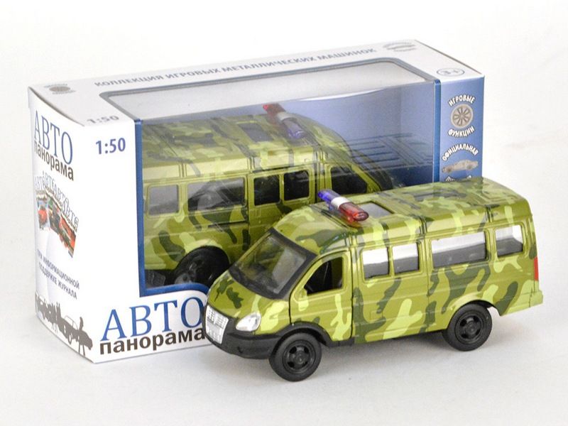 Машина АВТОПАНОРАМА инерц ГАЗель военная 150, вк 14,585,5 см