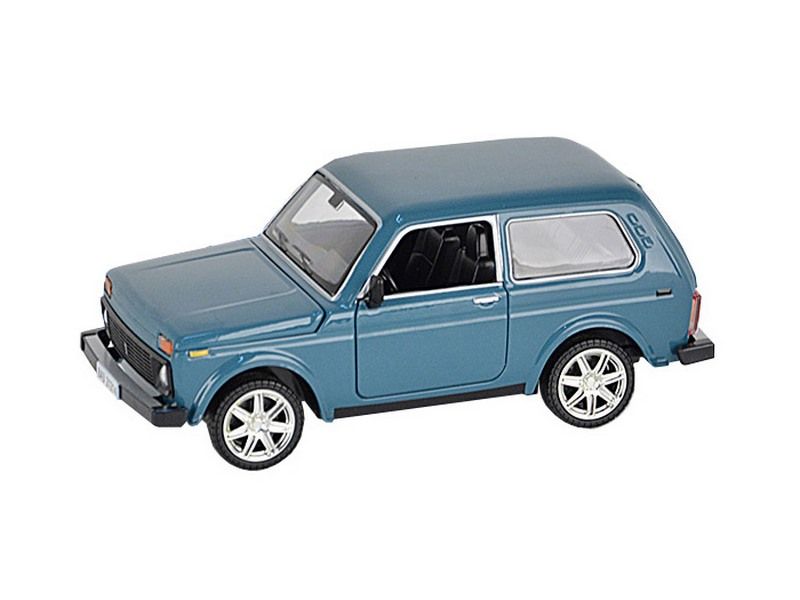 Машина АВТОПАНОРАМА ВАЗ 2121 голубая,122, инерция, Pull Bаck механизм, вк 101222 cм