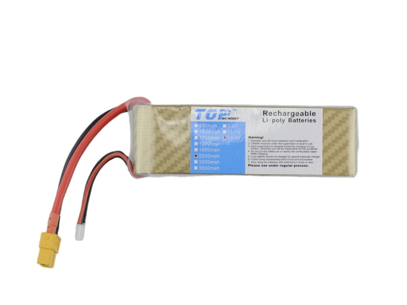 Аккумулятор LiPo 2200mAh, 14,8V 20C самолета Top RC Jet Star Pro