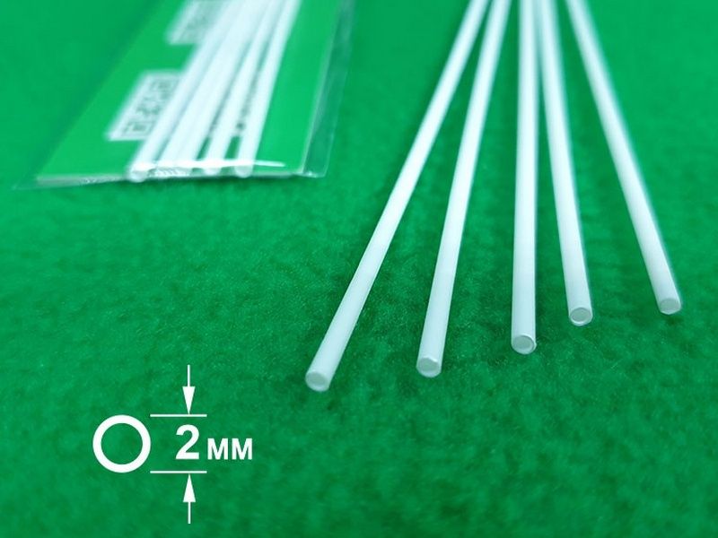 ABS пластик Труба диаметр 2 мм , длина 250 мм, 5 шт