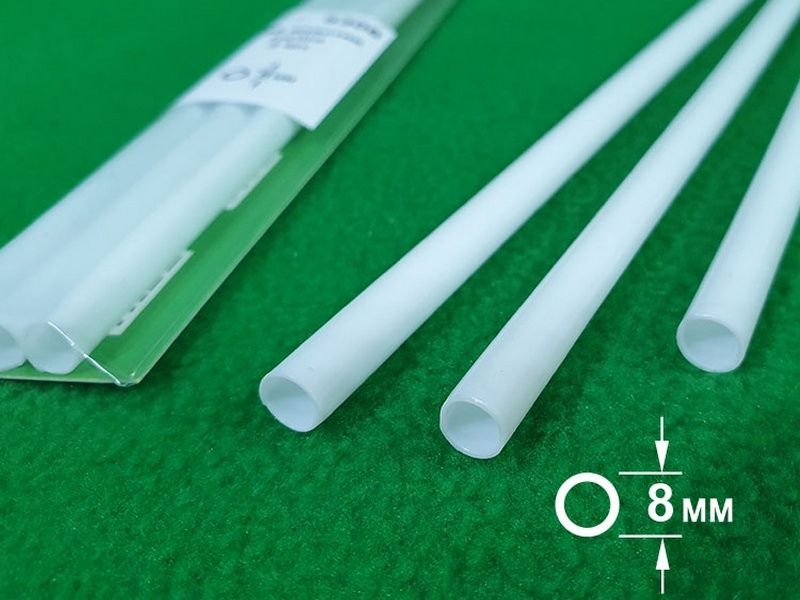 ABS пластик Труба диаметр 8 мм , длина 250 мм, 3 шт