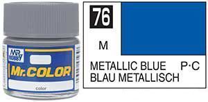 Краска эмаль для пластика тм MRHOBBY  10мл METALLIC BLUE, шт