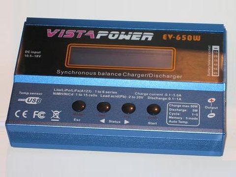 Универсальное зарядное устройство EVPeak с балансиром EV650 c USBпортом 12В