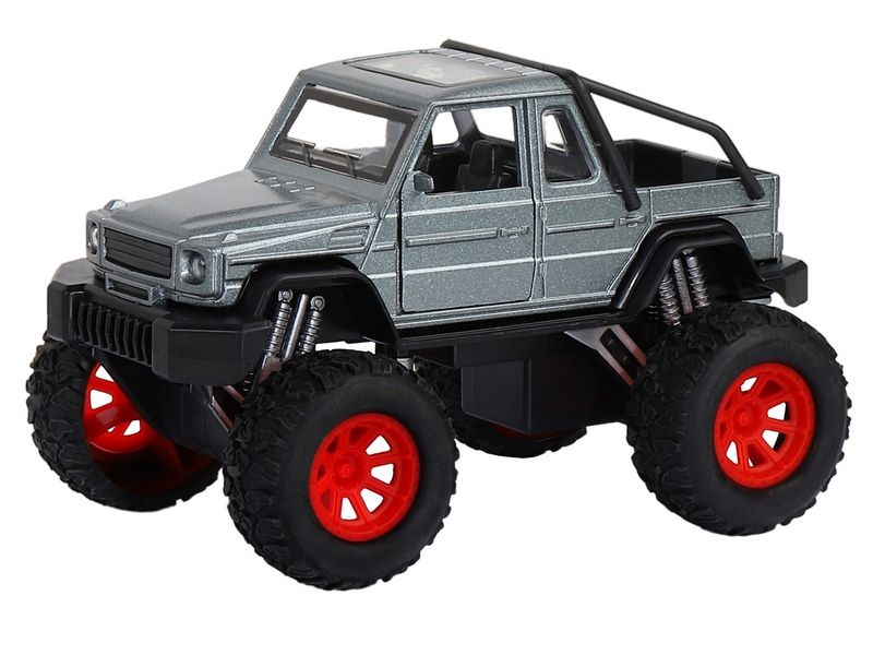 Машина АВТОПАНОРАМА Внедорожник,серый, 132, свет, звук, инерция, вк 191012,5 см