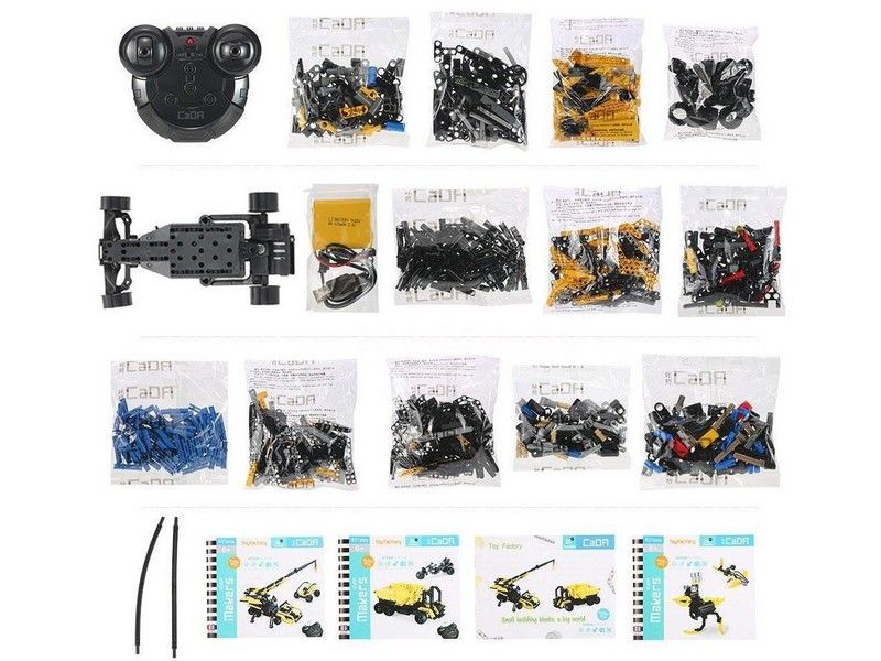Конструктор CaDA Technic набор для сборки 30 моделей техники, мотоциклов и животных 827 деталей