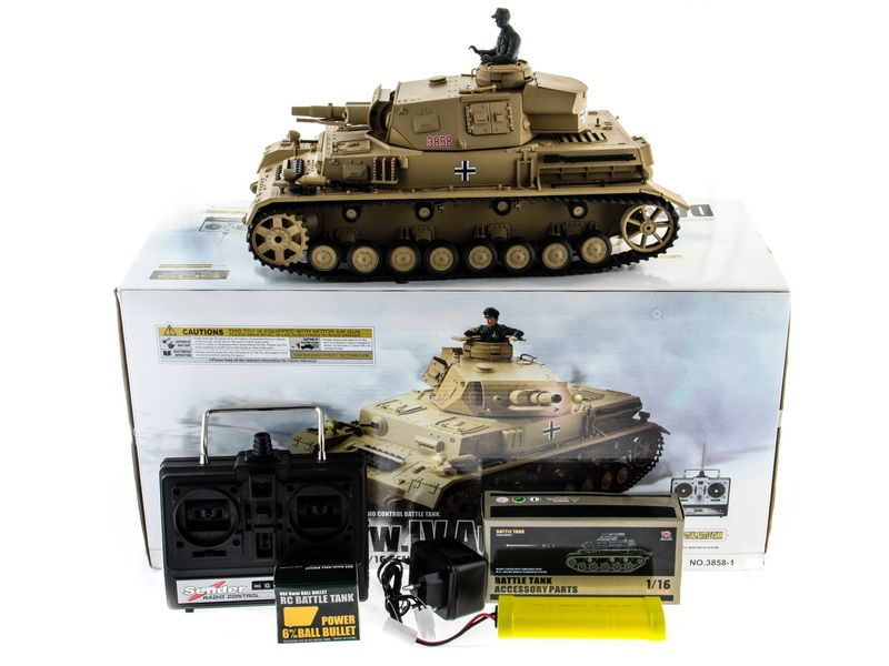 Радиоуправляемый танк Heng Long 116 Dak PZKpfw IV Ausf F1 Германия 24G RTR