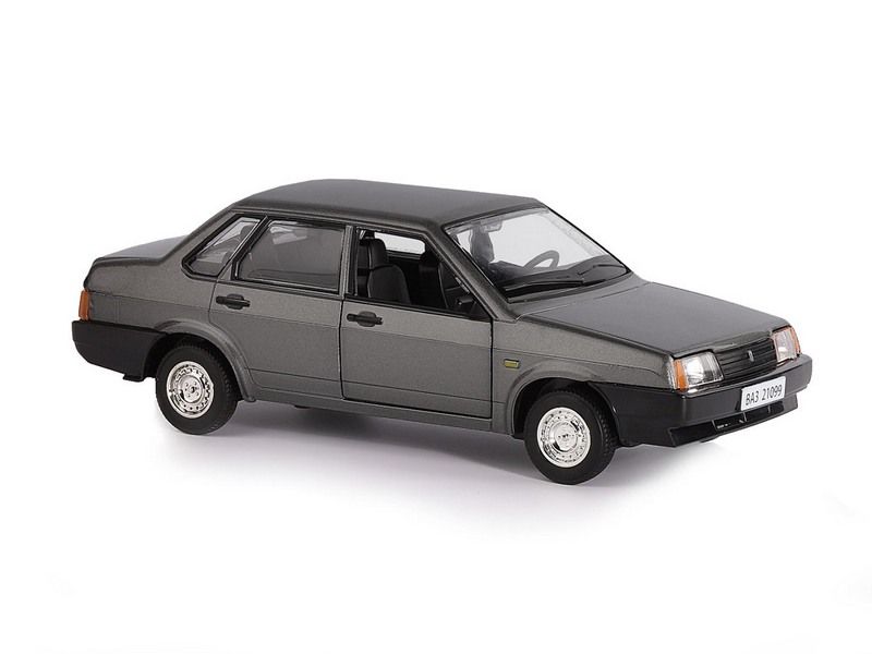 Машина АВТОПАНОРАМА ВАЗ 21099, 122, серый, инерция, вк 24,512,510,5 см