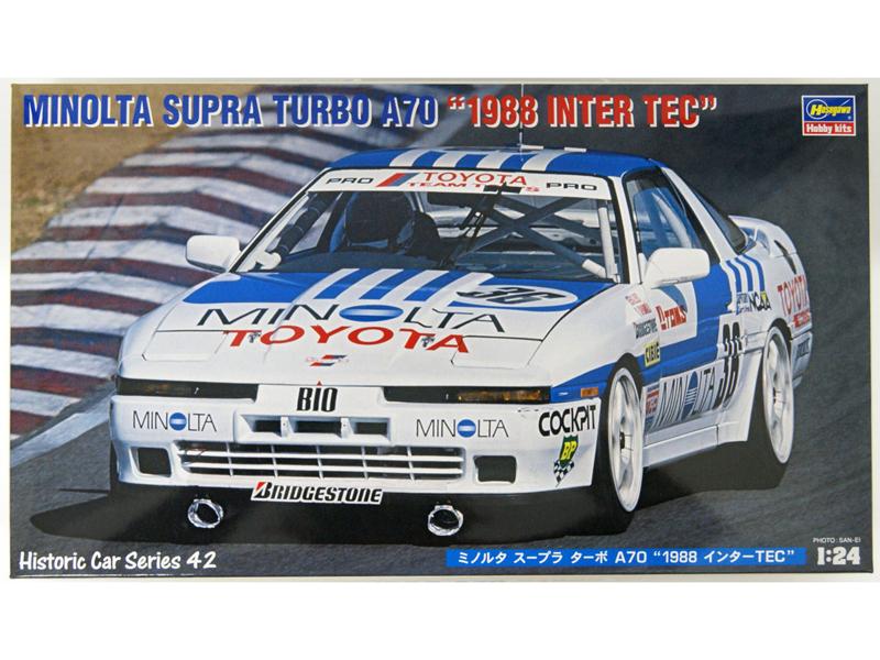 Сборная модель Hasegawa Автомобиль MINOLTA SUPRA TURBO A70, 124