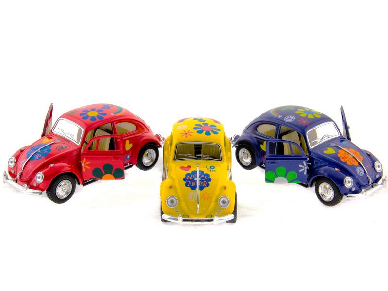 Машина Kinsmart 1967 Volkswagen Classical Beetle with printing инерция 112шт 132 бк