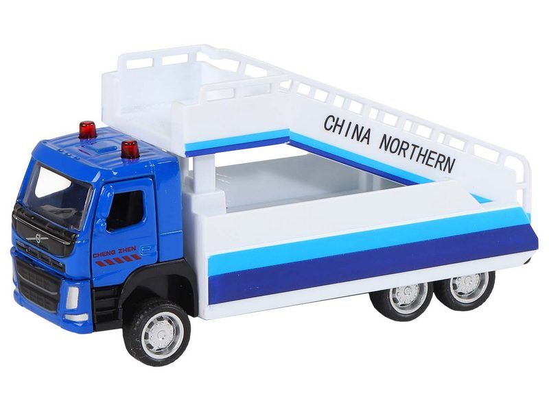 Машина АВТОПАНОРАМА VOLVO FM Пассажирский трап, синий, 172, инерция, вк 17,5136,5 см