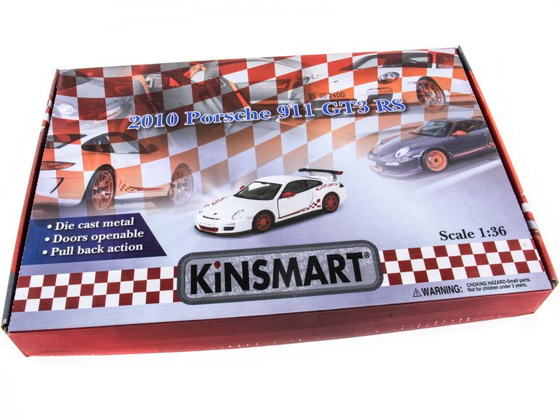 Машина Kinsmart 136 Porche 911 GT3 RS 2010 инерция 112шт бк