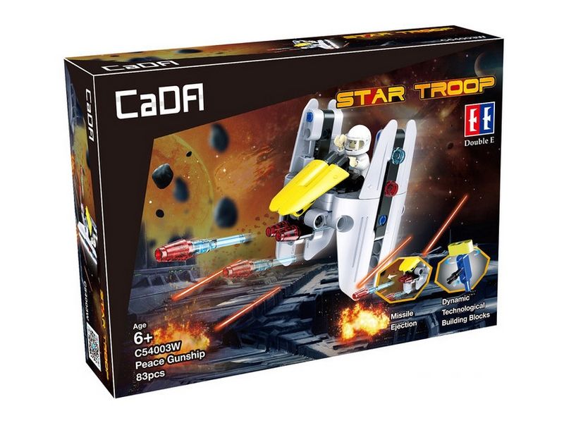 Конструктор CaDA Technic звездный отряд, соберите звездный корабль с C54001W02W04W 83 детали
