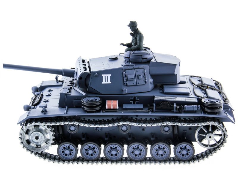 Радиоуправляемый танк Heng Long 116 Panzerkampfwagen III Германия 24G RTR PRO темносерый